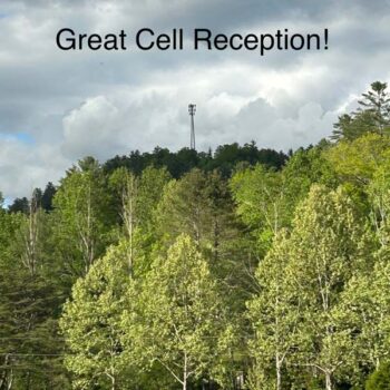 The Park sits just under a cell tower the give full bar reception for the major mobile providers/